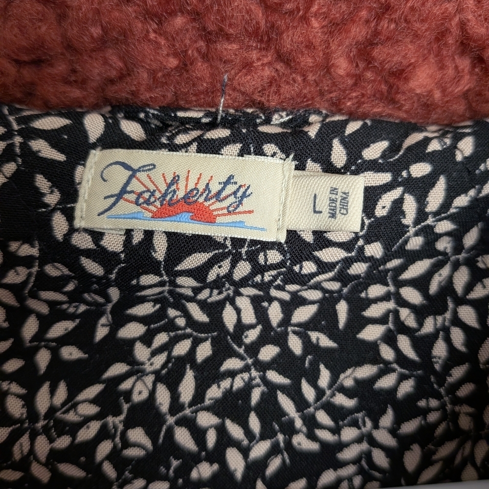 Faherty Women's Timber Ridge High Pile Jacket Size Large - Picture 4 of 6